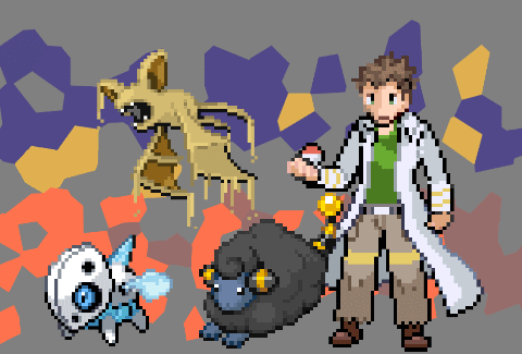 Professeur et trois Pokémon exclusifs